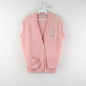 Vintage Burberry Lambswool Cardigan Sweater Vest
